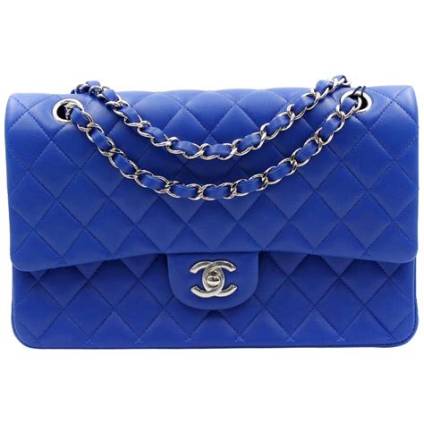 chanel bag medium blue|classic medium chanel bag.